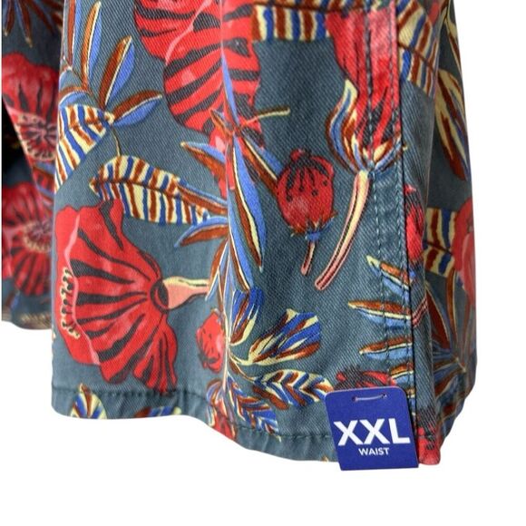 NWT Caribbean Aqua Collection Men's Shorts 9" Inseam‎ Poppy Floral Size XXL - Picture 3 of 6